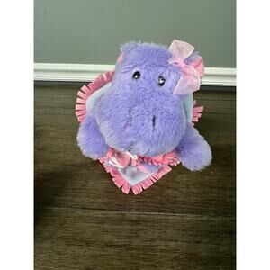 Fiesta Purple Baby Hippo‎ with Blanket